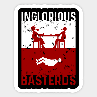 Inglorious minimal design (textured) Sticker